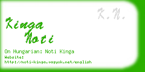 kinga noti business card